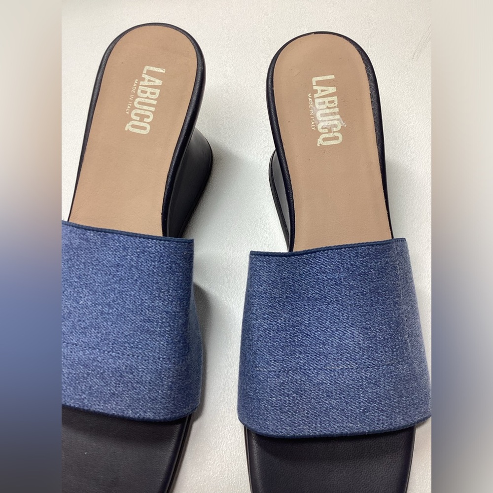 Labucq Stretch Denim Wedge Heels Size EU 39 - Picture 2 of 11